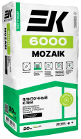 Плиточный клей для мозаики и керамогранита малого и среднего формата ЕК 6000 MOZAIK 20 кг