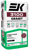 Плиточный клей для плитки и керамогранита вытянутого формата ЕК 3100 GRANIT