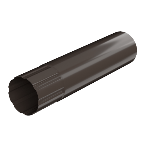 ТЕХНОНИКОЛЬ Металлическая водосточная система, труба d 90 мм, 1 м.п., тёмно-коричневый