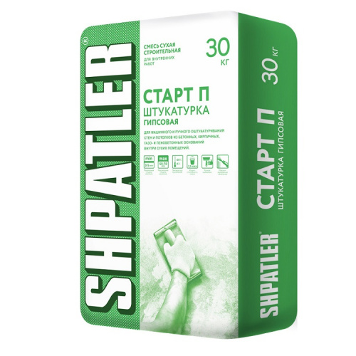 Штукатурка гипсовая Шпатлер Старт Плюс 30 кг